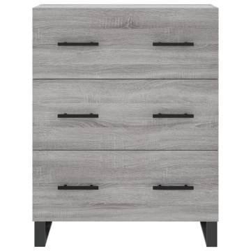 Highboard Grey Sonoma 69.5x34x180 cm Engineered Wood