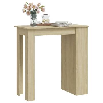 Bar Table with Storage Rack Sonoma Oak 102x50x103.5cm Engineered Wood