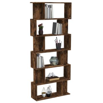 Book Cabinet/Room Divider Smoked Oak 80x24x192 cm Engineered Wood