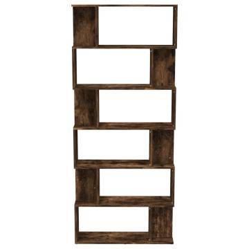 Book Cabinet/Room Divider Smoked Oak 80x24x192 cm Engineered Wood