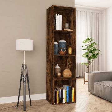 Book Cabinet/TV Cabinet Smoked Oak 36x30x143 cm Engineered Wood