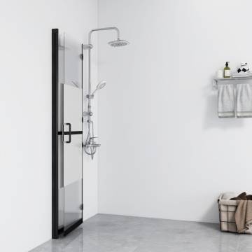 Foldable Walk-in Shower Wall Half Frosted ESG Glass 120x190 cm