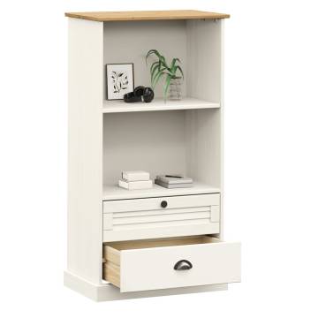 Bookcase VIGO White 60x35x114.5 cm Solid Wood Pine