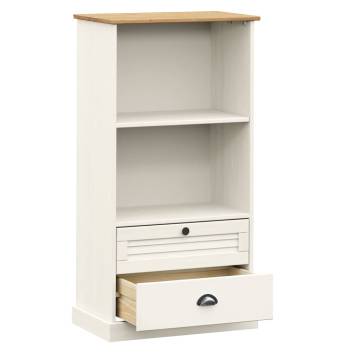 Bookcase VIGO White 60x35x114.5 cm Solid Wood Pine