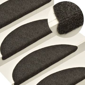 Self-adhesive Stair Mats 5pcs Anthracite 56x17x3cm Needle Punch