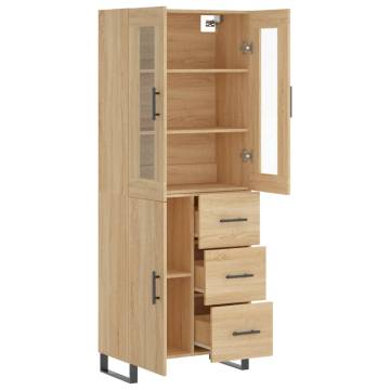 Highboard Sonoma Oak 69.5x34x180 cm Engineered Wood