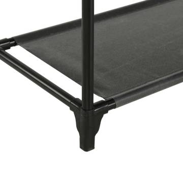 Clothes Rack Steel and Non-woven Fabric 55x28.5x175 cm Black