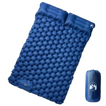 Self Inflating Camping Mattress with Pillows 2-Person Navy Blue