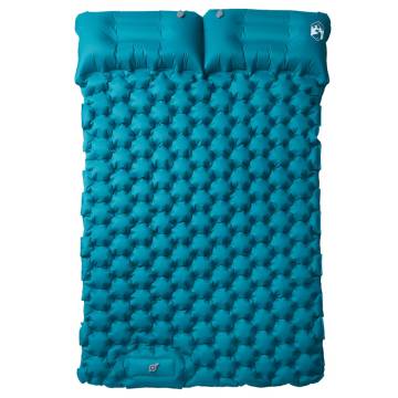 Self Inflating Camping Mattress with Pillows 2-Person Blue