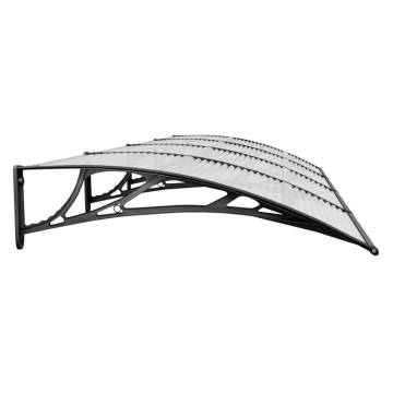 Door Canopy Black 350x100 cm Polycarbonate