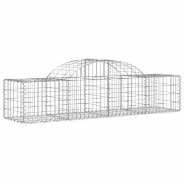 Arched Gabion Baskets 25 pcs 200x50x40/60 cm Galvanised Iron