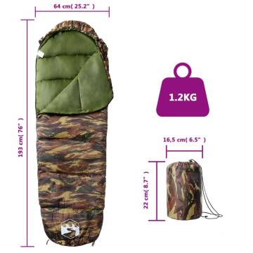 Mummy Sleeping Bag for Adults Camping 3 Seasons