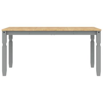 Dining Table Corona Grey 160x80x75 cm Solid Wood Pine