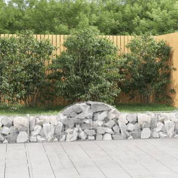 Arched Gabion Baskets 13 pcs 200x30x40/60 cm Galvanised Iron