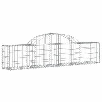 Arched Gabion Baskets 13 pcs 200x30x40/60 cm Galvanised Iron