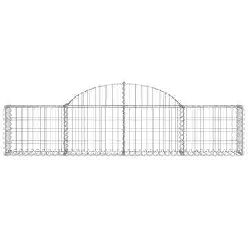 Arched Gabion Baskets 13 pcs 200x30x40/60 cm Galvanised Iron