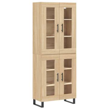 Highboard Sonoma Oak 69.5x34x180 cm Engineered Wood