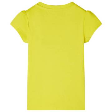 Kids' T-shirt with Cap Sleeves Bright Yellow 92