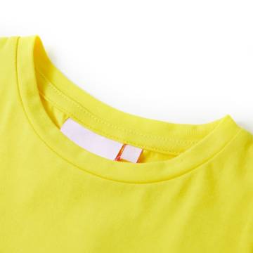 Kids' T-shirt with Cap Sleeves Bright Yellow 92