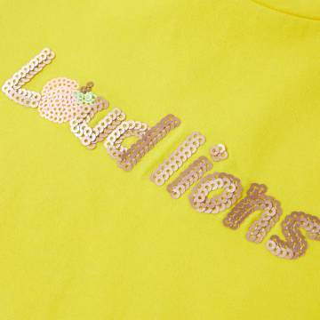 Kids' T-shirt with Cap Sleeves Bright Yellow 92