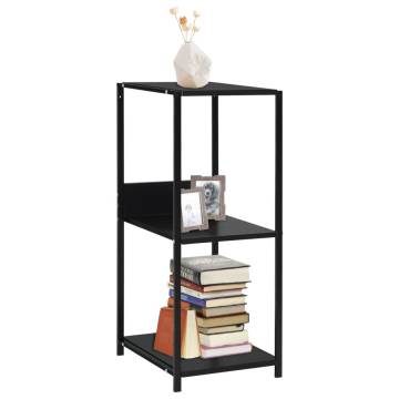 Small Straight Book Shelf Black 33.5x39.6x79.7 cm Engineered Wood