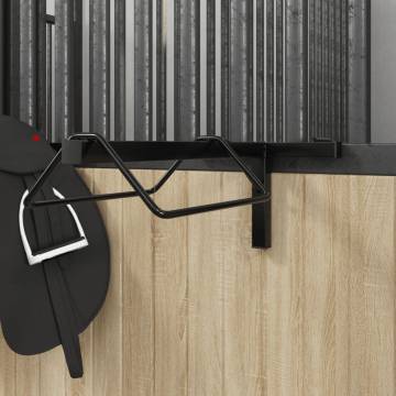 Saddle Rack Wall Mounted Black Iron