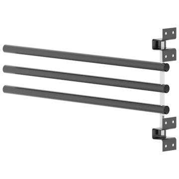 Saddle Pad Rack 3 Arms Black Iron