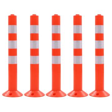 Traffic Control Bollards 5 pcs Plastic 75 cm