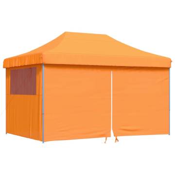 Foldable Party Tent Pop-Up with 4 Sidewalls Orange