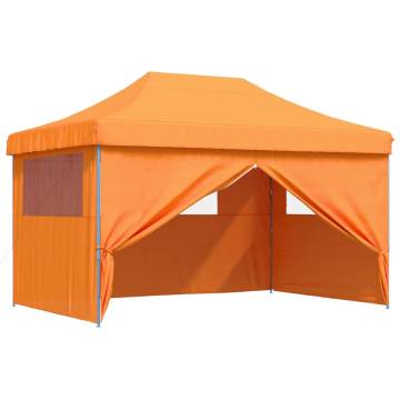 Foldable Party Tent Pop-Up with 4 Sidewalls Orange