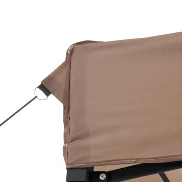 Foldable Party Tent Pop-Up with 4 Sidewalls Brown