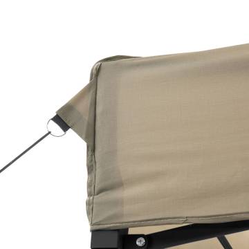 Foldable Party Tent Pop-Up with 2 Sidewalls Taupe