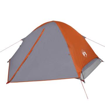 Camping Tent Dome 2-Person Grey and Orange Waterproof