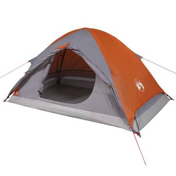 Camping Tent Dome 2-Person Grey and Orange Waterproof