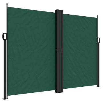 Retractable Side Awning Dark Green 180x600 cm