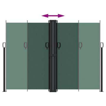 Retractable Side Awning Dark Green 180x600 cm