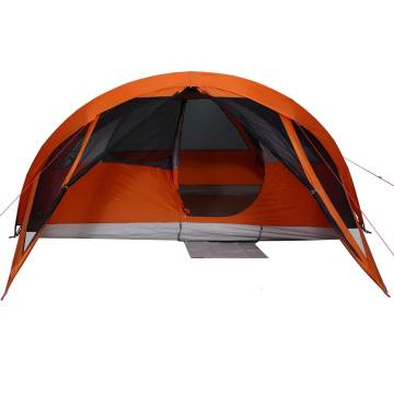 Family Tent Cabin 6-Person Grey and Orange Waterproof