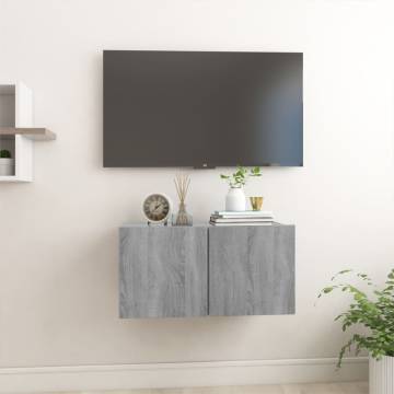 Hanging TV Cabinet Grey Sonoma 60x30x30 cm Engineered Wood