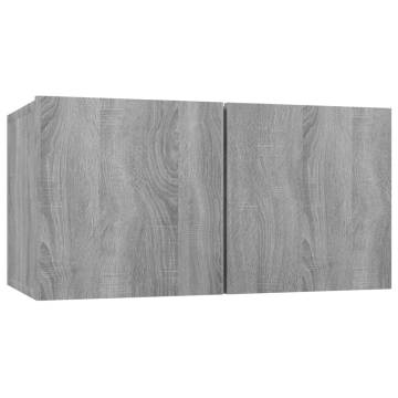 Hanging TV Cabinet Grey Sonoma 60x30x30 cm Engineered Wood