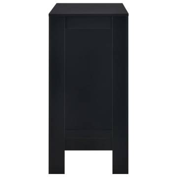 Bar Table with Shelf Black 110x50x103 cm