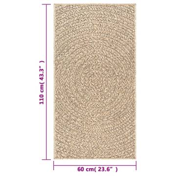 Rug ZIZUR 60x110 cm Jute Look Indoor and Outdoor