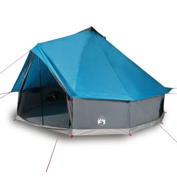 Family Tent Tipi 10-Person Blue Waterproof