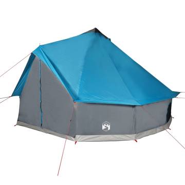 Family Tent Tipi 10-Person Blue Waterproof