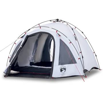 Camping Tent Dome 3-Person White Blackout Fabric Quick Release