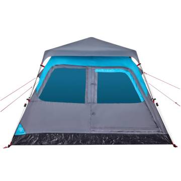 Camping Tent Dome 4-Person Blue Quick Release