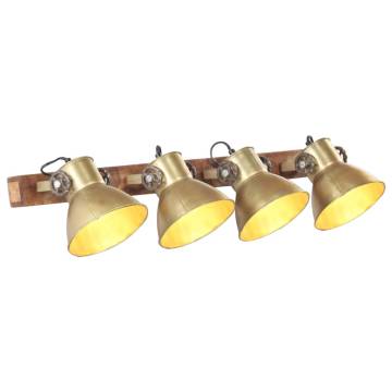 Industrial Wall Lamp Brass 90x25 cm E27