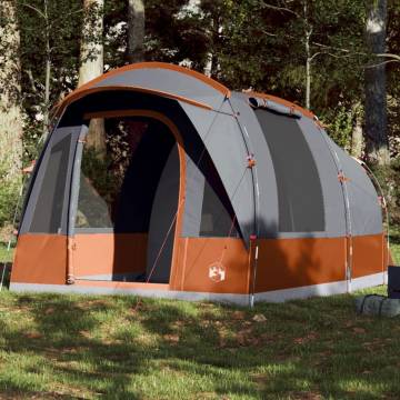 Camping Tent Tunnel 3-Person Grey and Orange Waterproof