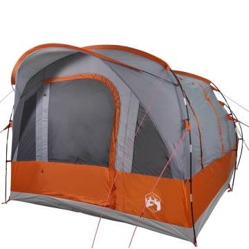 Camping Tent Tunnel 3-Person Grey and Orange Waterproof