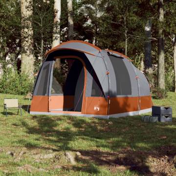 Camping Tent Tunnel 3-Person Grey and Orange Waterproof