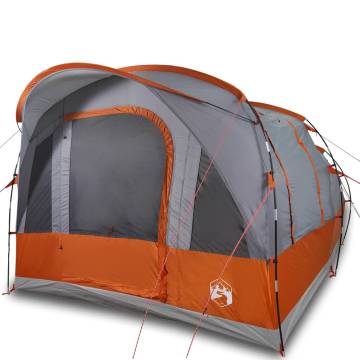 Camping Tent Tunnel 3-Person Grey and Orange Waterproof